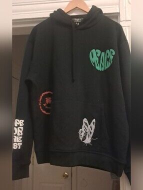 Forever 21 Mens Peace Graphic Hoodie